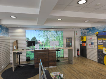 Blick zu den Beratungsplätzen