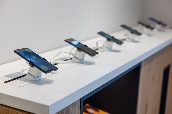 Blick zur Mobilfunkausstellung