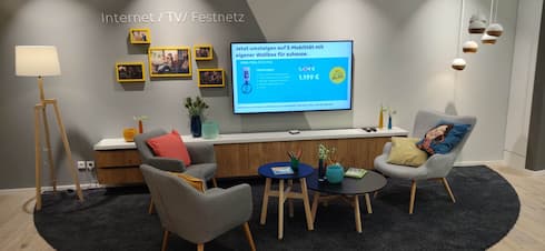 Blick ins Wohnzimmer