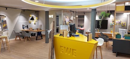 Blick zum Welcome-Tresen